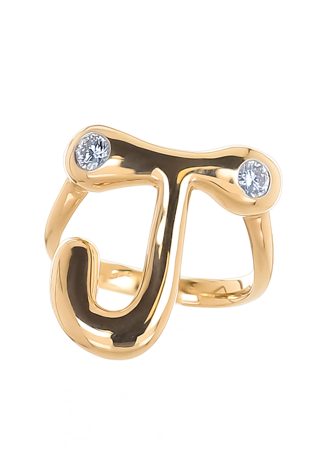 Diamond J Bubble Ring