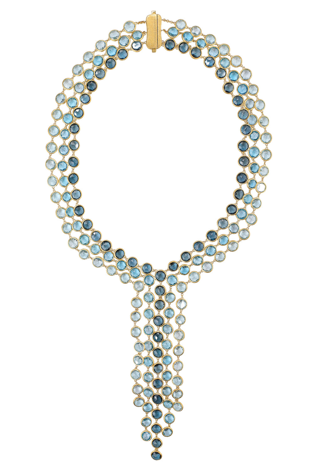 Blue Topaz Six Strand Jaipur Necklace