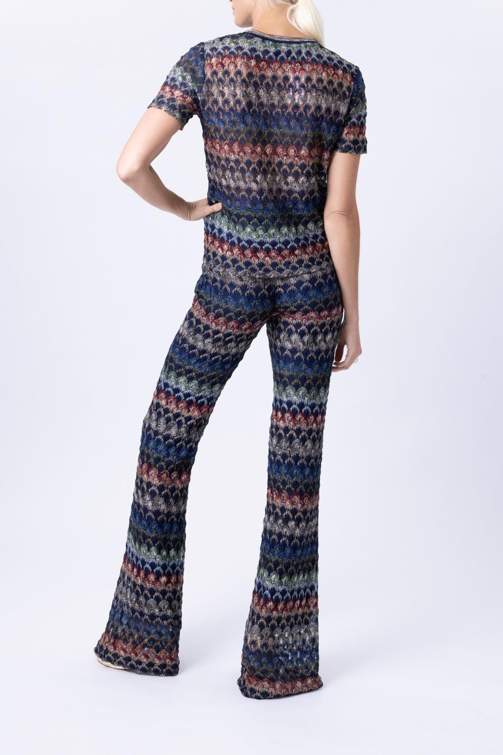 Knit Trouser - Multicolor Dark-GEOMETRC-40-CLOTHINGPANTSLIM FIT-MISSONI