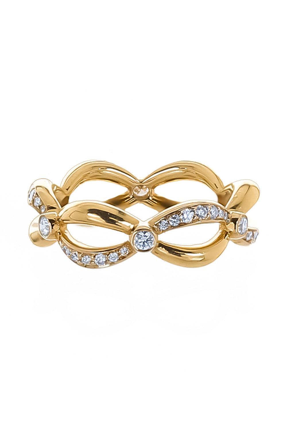 Diamond Ribbon Band Ring-YELLOW GOLD-7-JEWELRYFINE JEWELRING-CICADA
