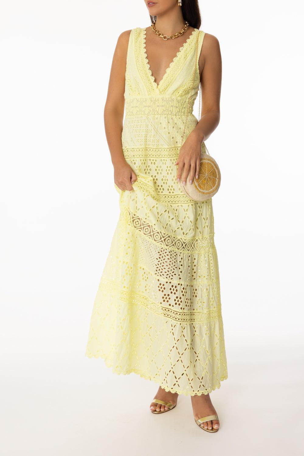 Paglia Long Dress-GIALLO-XS-CLOTHINGDRESSCASUAL-TEMPTATION POSITANO