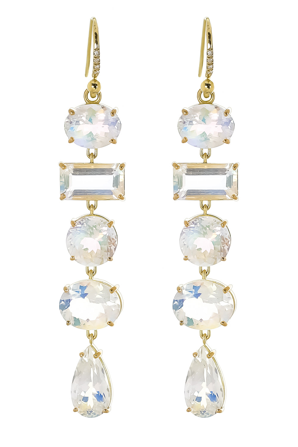 Rainbow Moonstone Gemmy Gem Multi Earrings