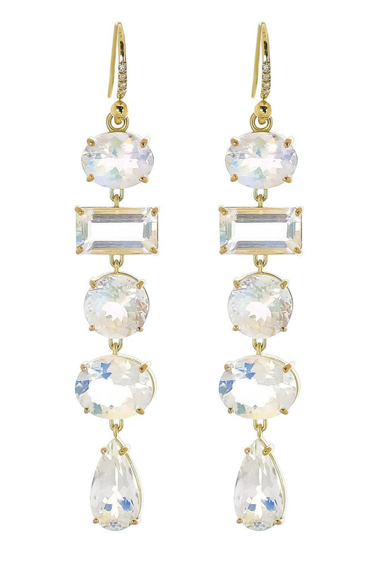 Rainbow Moonstone Gemmy Gem Multi Earrings-YELLOW GOLD-JEWELRYFINE JEWELEARRING-IRENE NEUWIRTH JEWELRY