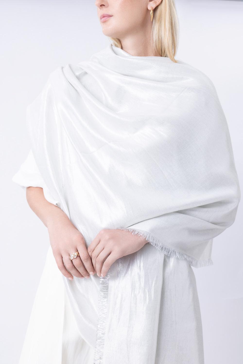 The Mercury Wrap - Chalk-WHITE-ACCESSORIESCARVES-JANE CARR