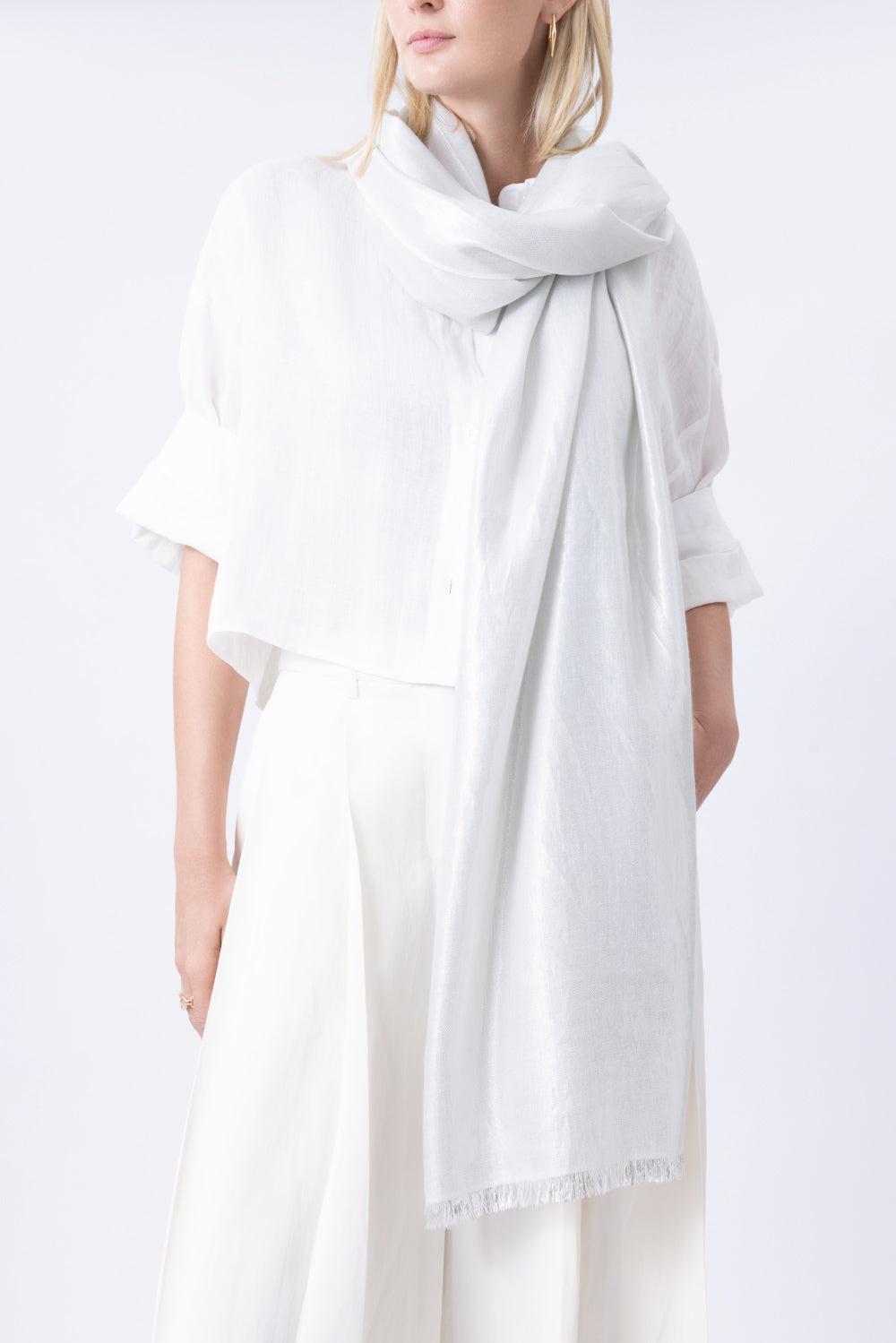The Mercury Wrap - Chalk-WHITE-ACCESSORIESCARVES-JANE CARR