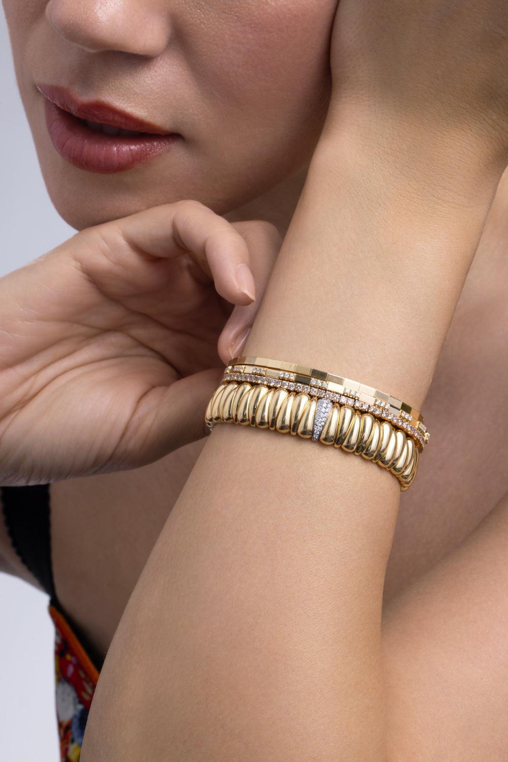 Paris Extensible Bracelet-YELLOW GOLD-JEWELRYFINE JEWELBRACELET O-ROBERTO DEMEGLIO