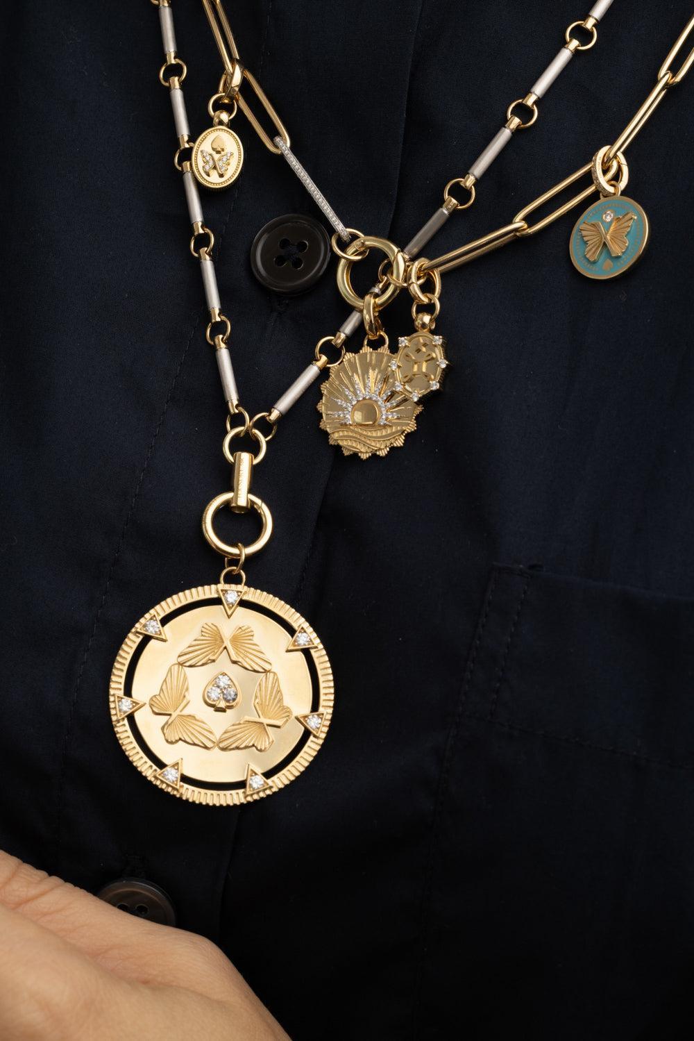 Reverie Oversized Medallion-YELLOW GOLD-JEWELRYFINE JEWELPENDANT-FOUNDRAE