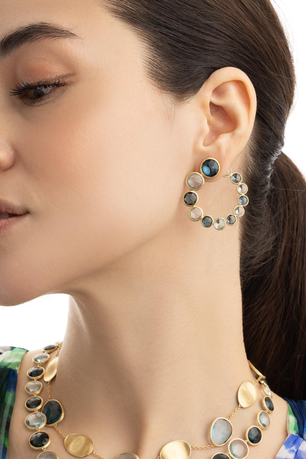 Statement Topaz Wrap Jaipur Earrings-YELLOW GOLD-JEWELRYFINE JEWELEARRING-MARCO BICEGO