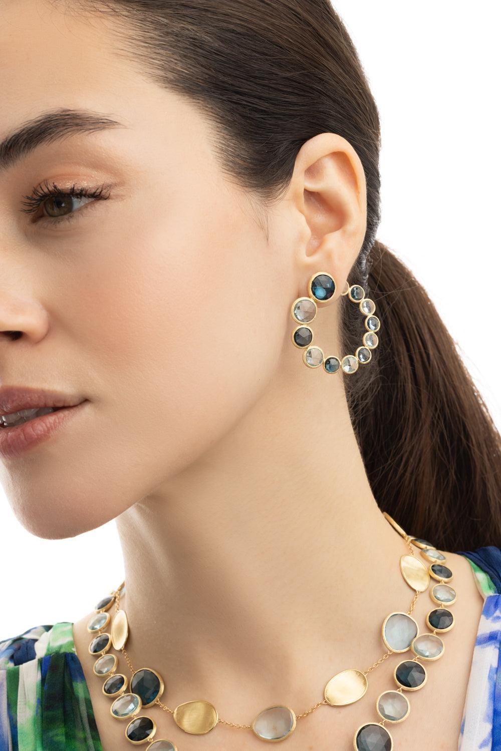 Statement Topaz Wrap Jaipur Earrings-YELLOW GOLD-JEWELRYFINE JEWELEARRING-MARCO BICEGO