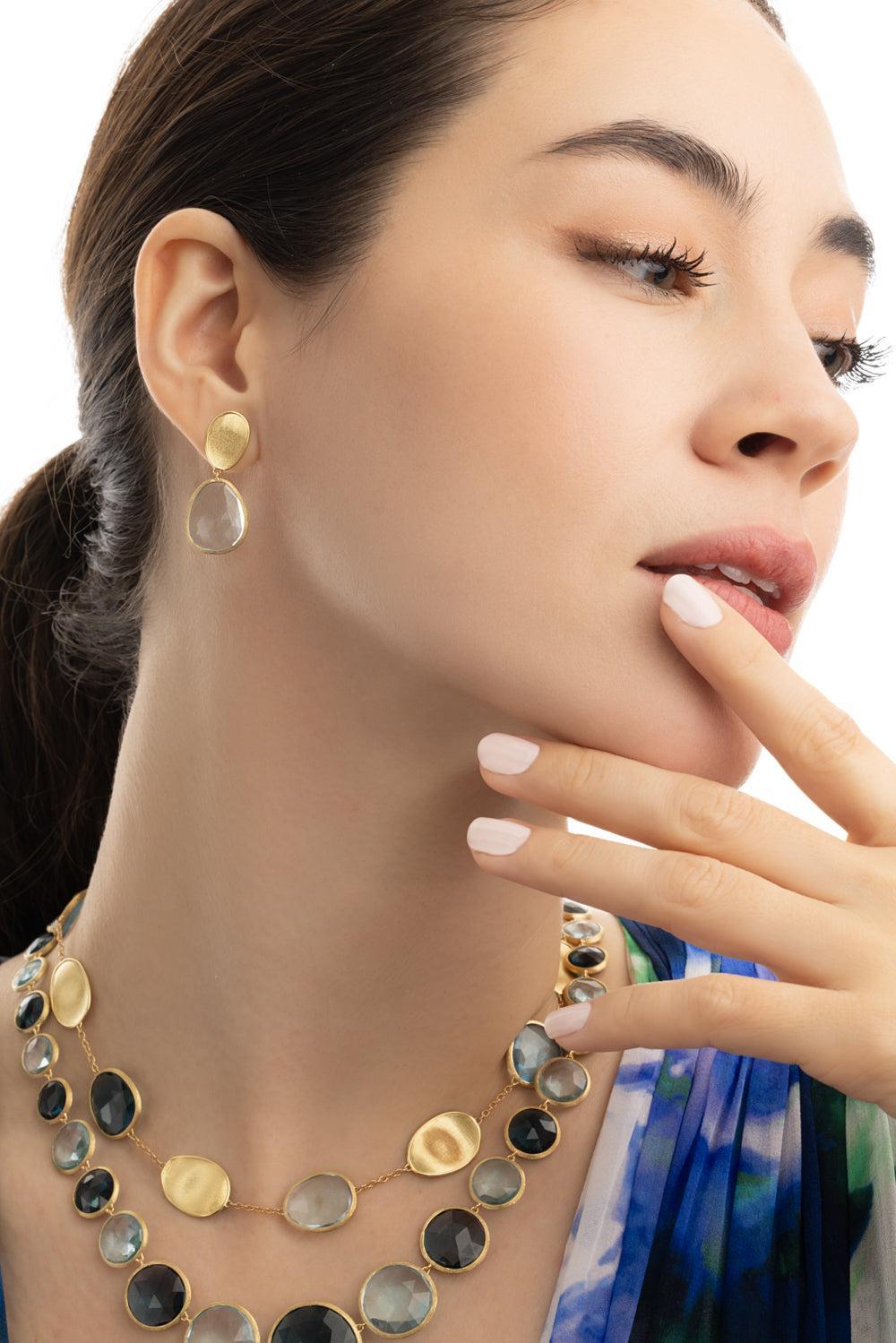 Sky Topaz Lunaria Earrings-YELLOW GOLD-JEWELRYFINE JEWELEARRING-MARCO BICEGO
