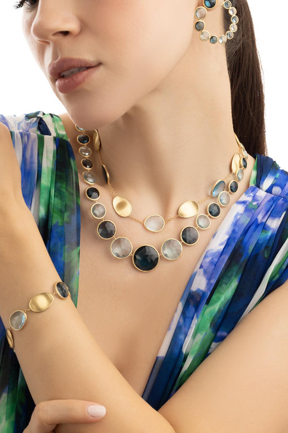 Mixed Topaz Jaipur Necklace-YELLOW GOLD-18-JEWELRYFINE JEWELNECKLACE O-MARCO BICEGO