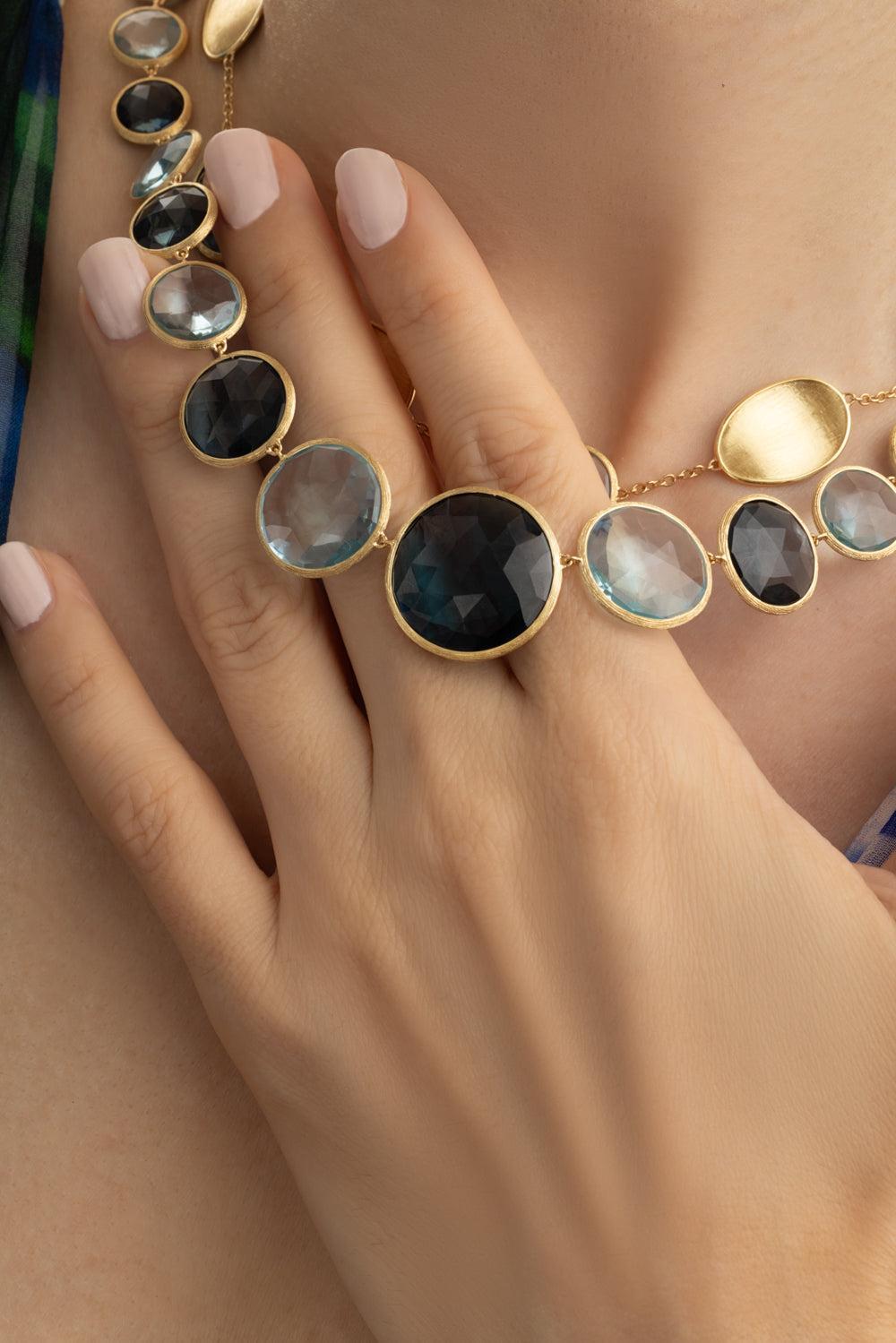 Mixed Topaz Jaipur Necklace-YELLOW GOLD-18-JEWELRYFINE JEWELNECKLACE O-MARCO BICEGO