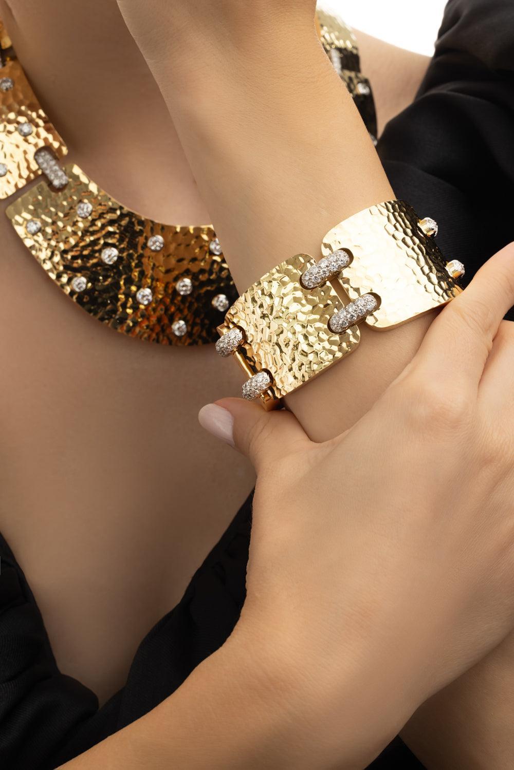 Diamond Starlight Bracelet-YELLOW GOLD-JEWELRYFINE JEWELBRACELET O-DAVID WEBB