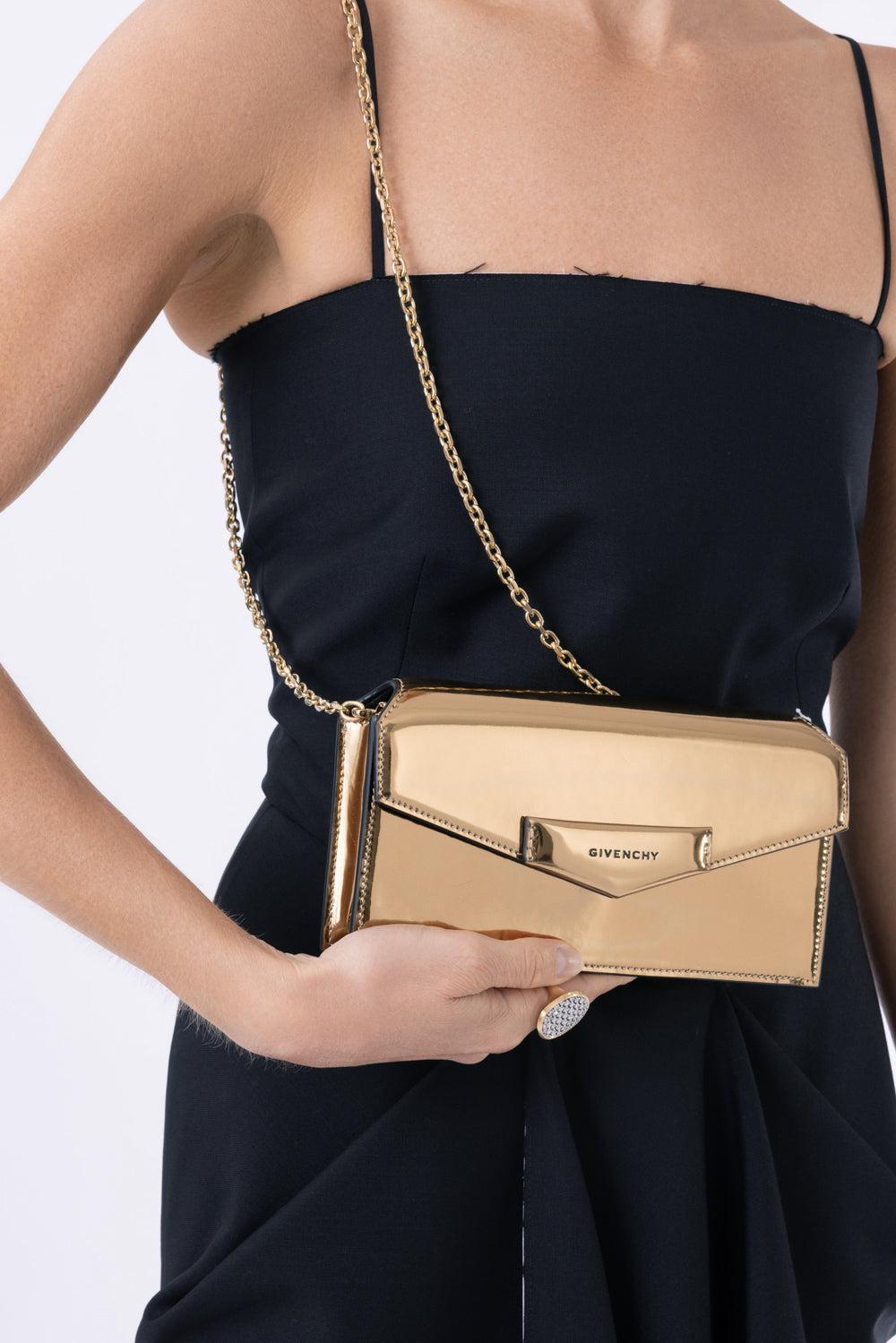 Antigona Chain Wallet - Golden-GOLD-HANDBAGEVENING-GIVENCHY