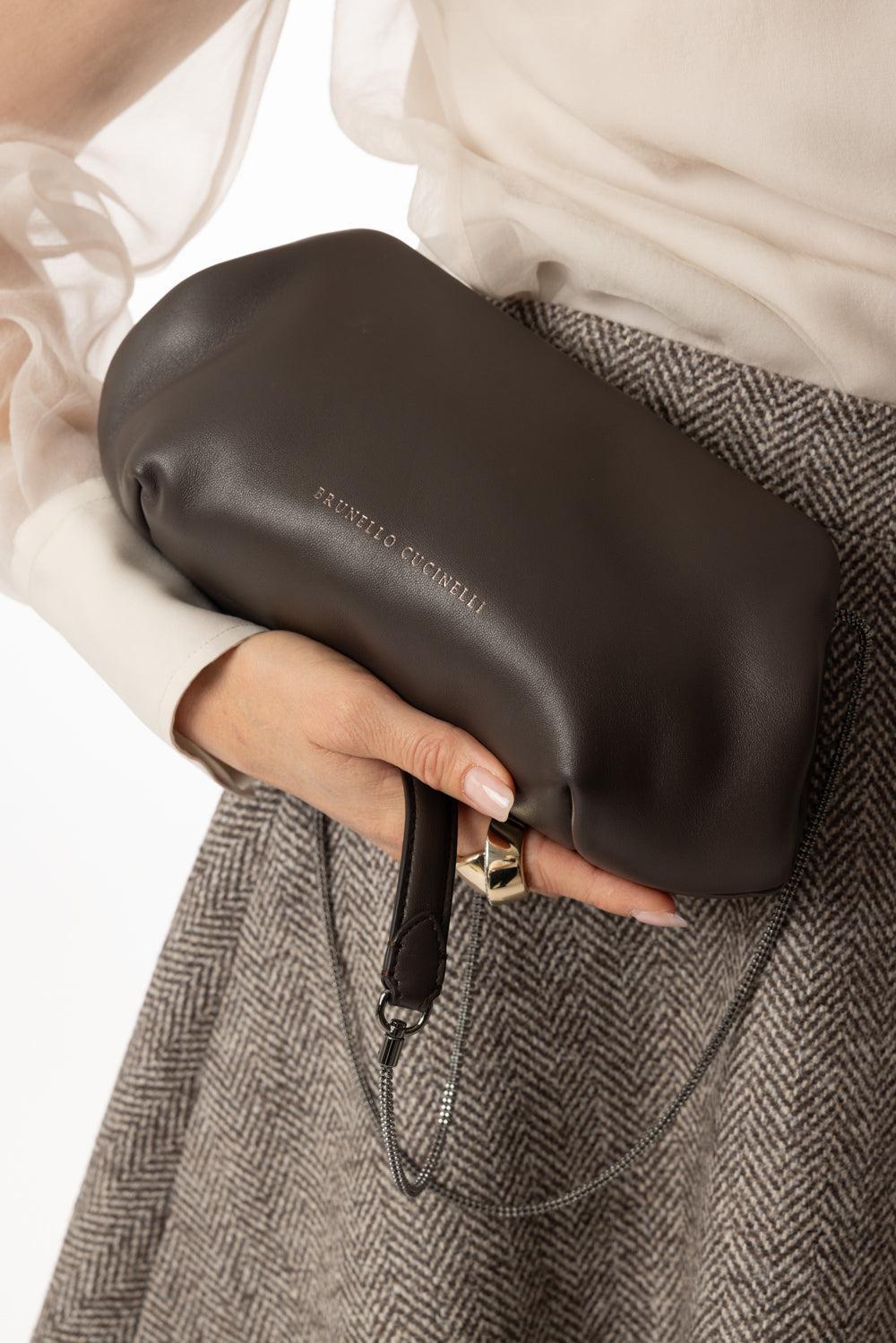 Eclipse Bag - Dark Brown-DRK BRWN-O/S-HANDBAGSHOULDER-BRUNELLO CUCINELLI