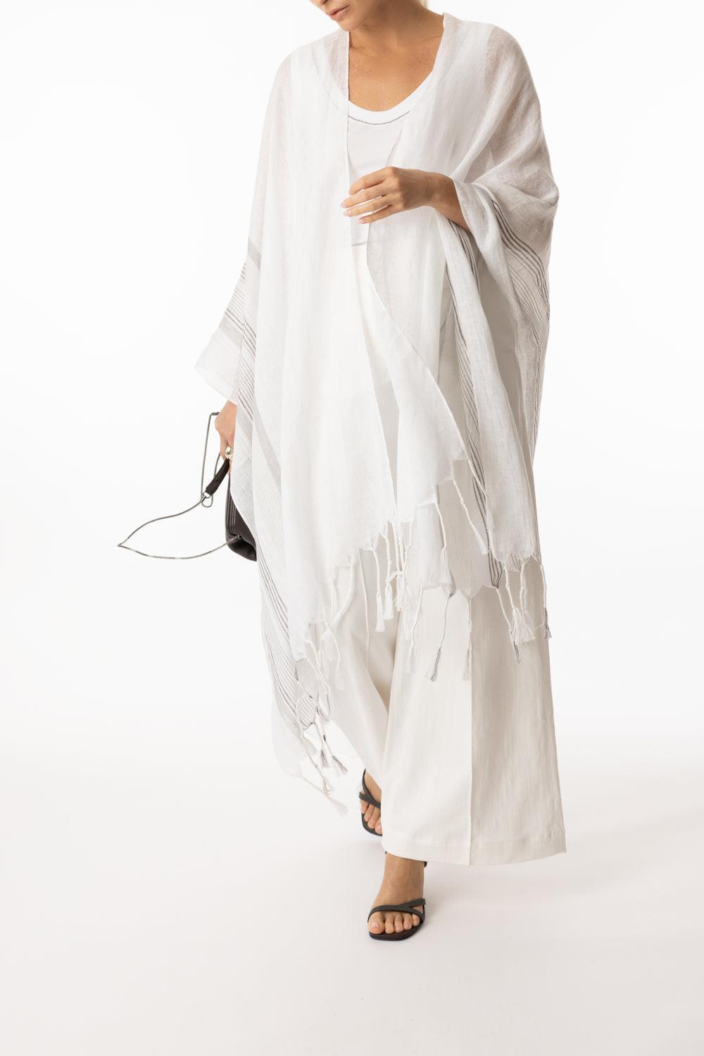 Long Lurex Poncho-PANTBGRY-O/S-CLOTHINGTOPPONCHO-BRUNELLO CUCINELLI