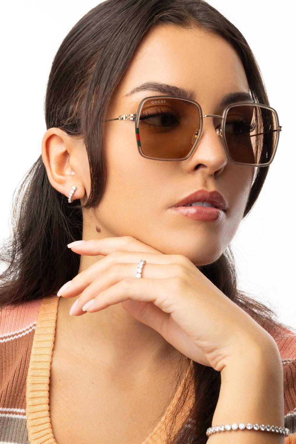Slim Side Large Square Sunglasss-BGEGDBN-ACCESSORIESUNGLASSES-GUCCI