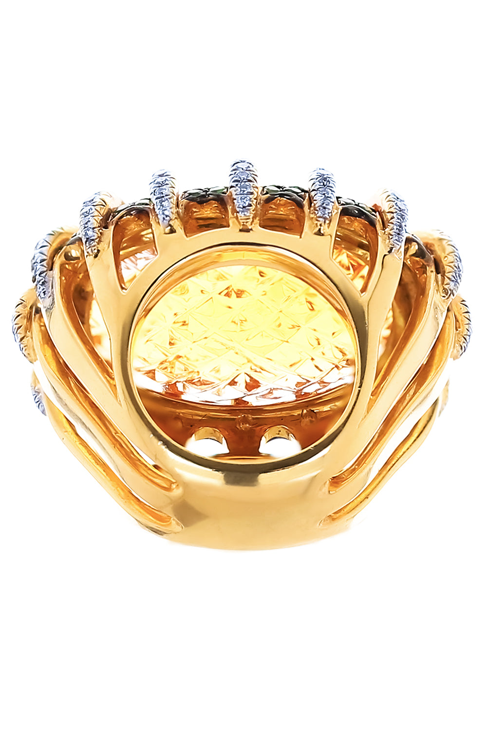 Citrine Tsavorite Diamond Ring