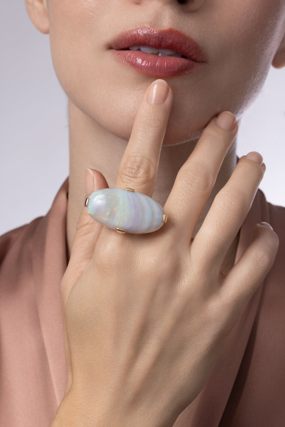 Opal Blue Ziron Ring