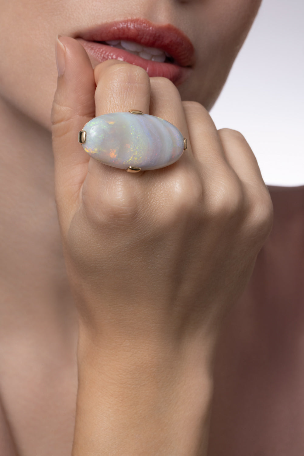Opal Blue Ziron Ring