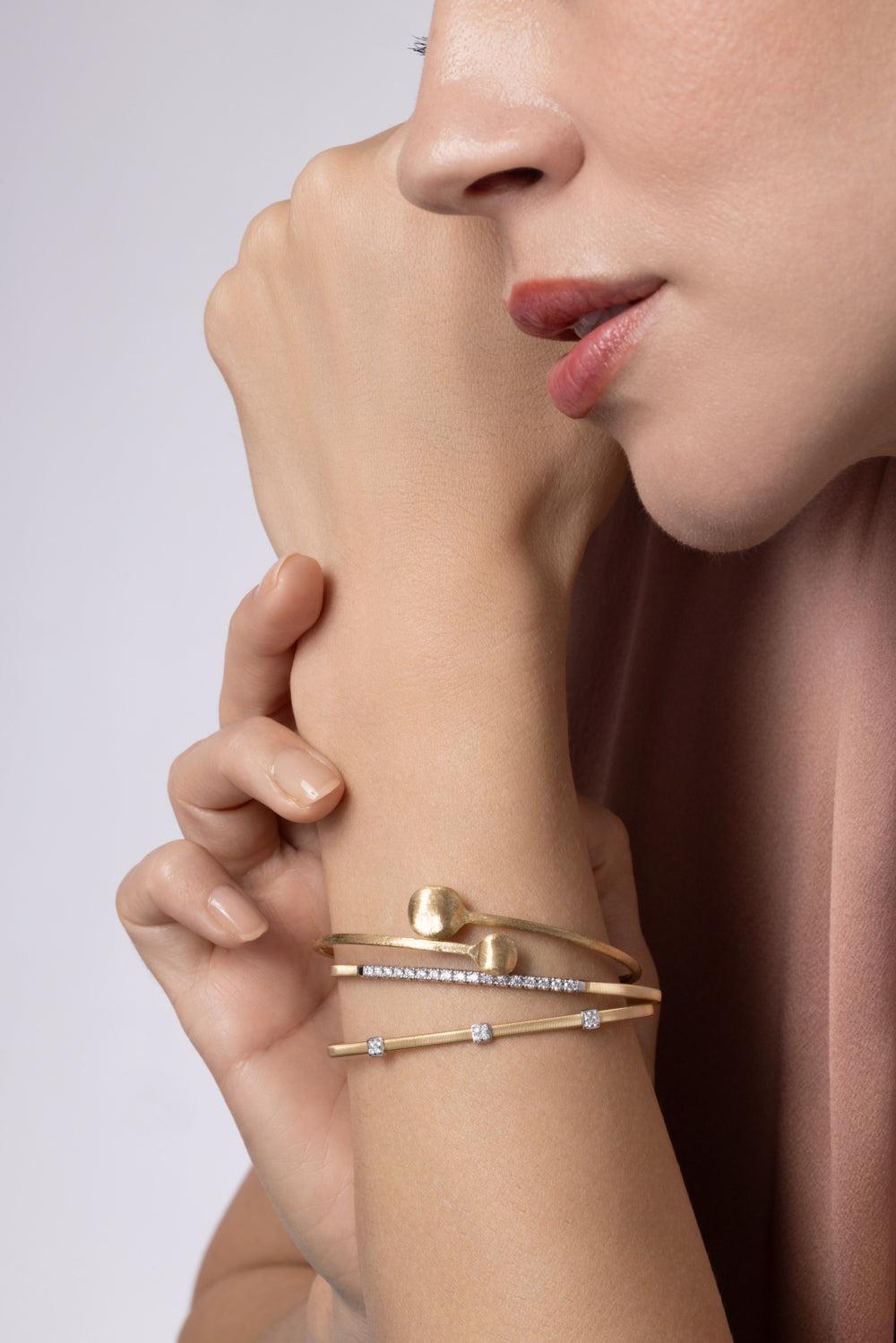 Africa Hugging Bangle Bracelet-YELLOW GOLD-2.25-JEWELRYFINE JEWELBRACELET O-MARCO BICEGO