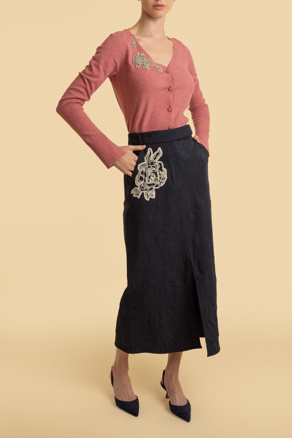 Cropped Cardigan-ROSE PINK-S-CLOTHINGTOPCARDIGAN-ERDEM