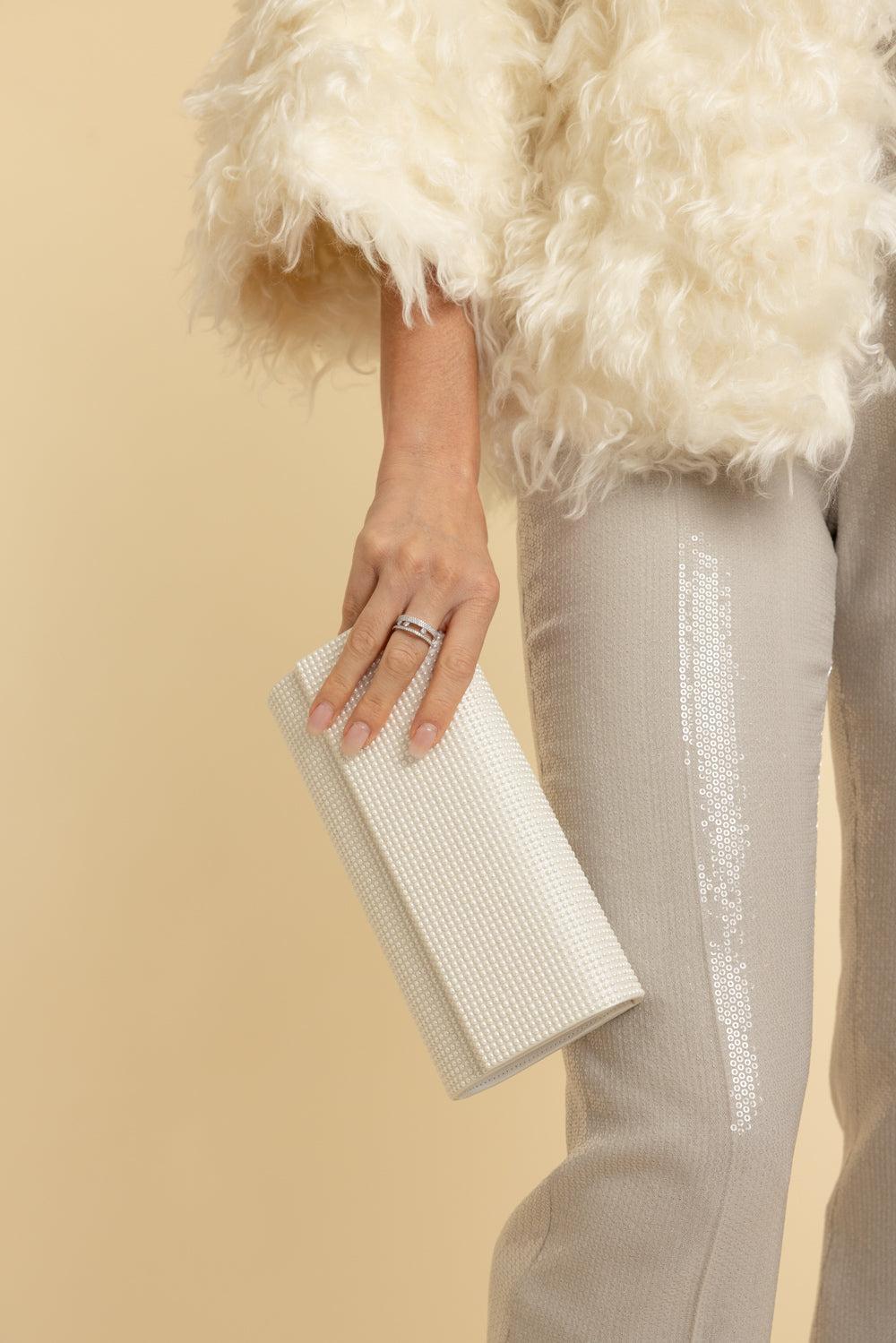 Perry Clutch - Pearl-PEARL-HANDBAGCLUTCHES-JUDITH LEIBER