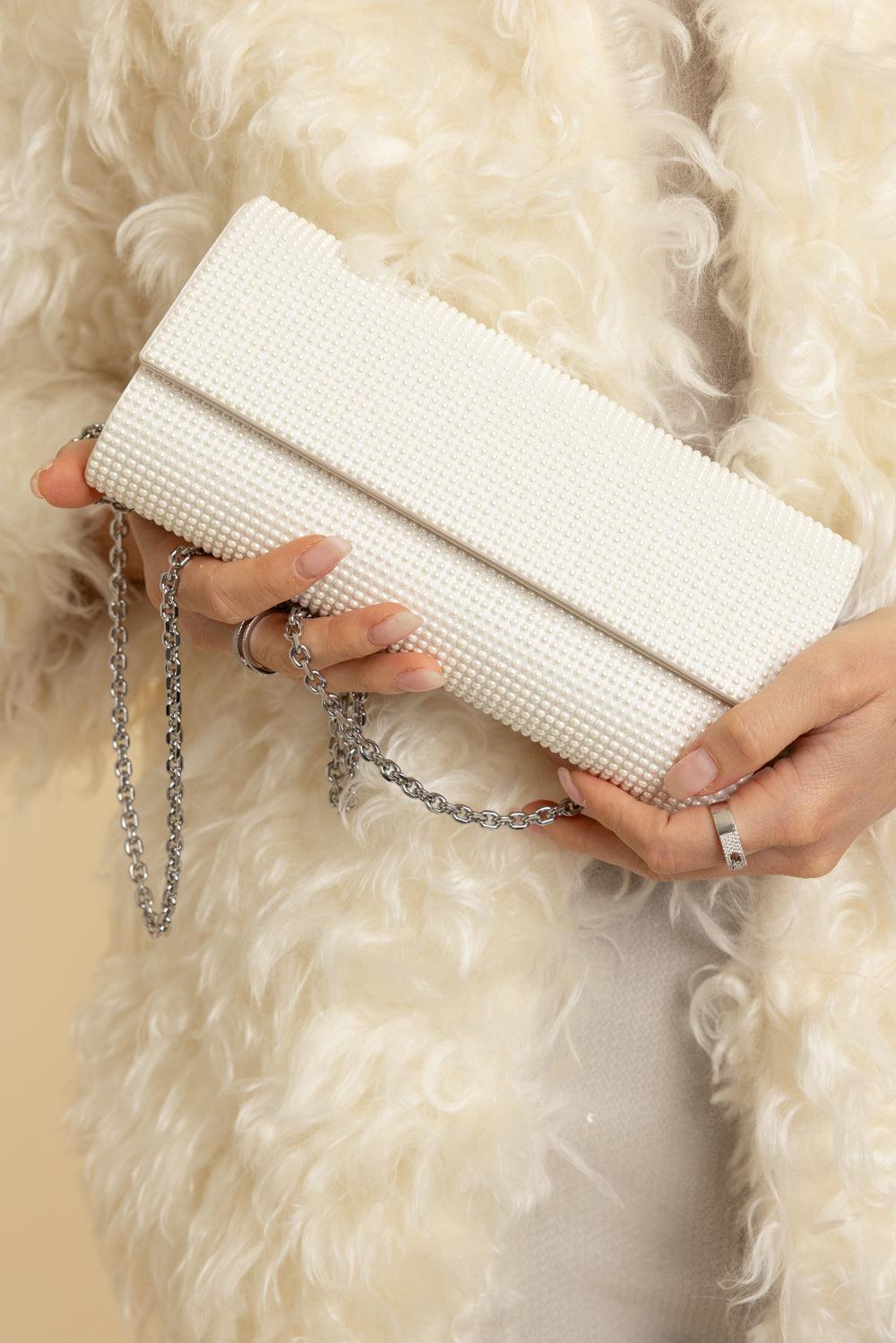 Perry Clutch - Pearl-PEARL-HANDBAGCLUTCHES-JUDITH LEIBER