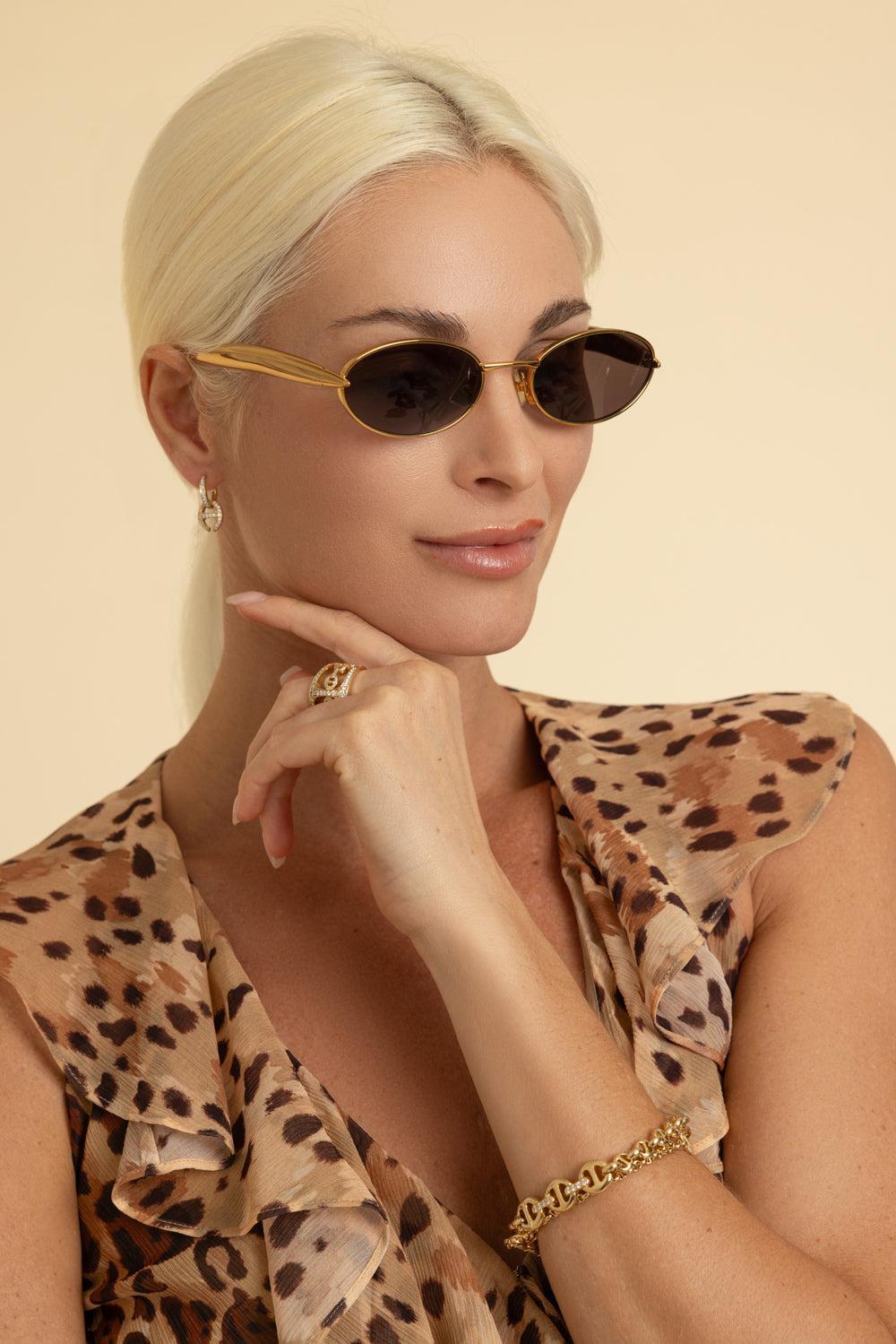 Sardine Oval Sunglasses | BOTTEGA VENETA – Marissa Collections