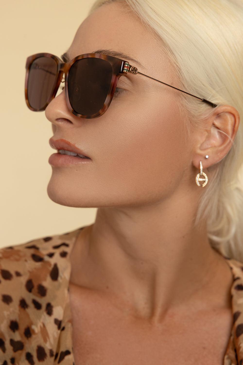 Slim Side Round Sunglasses-HAVGLDBN-ACCESSORIESUNGLASSES-GUCCI