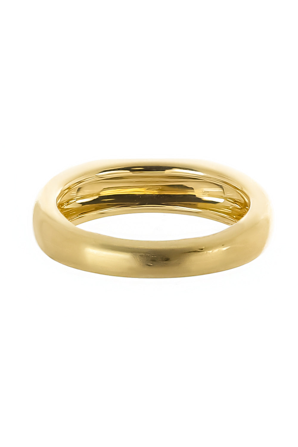 Diamond Flattened Band Ring