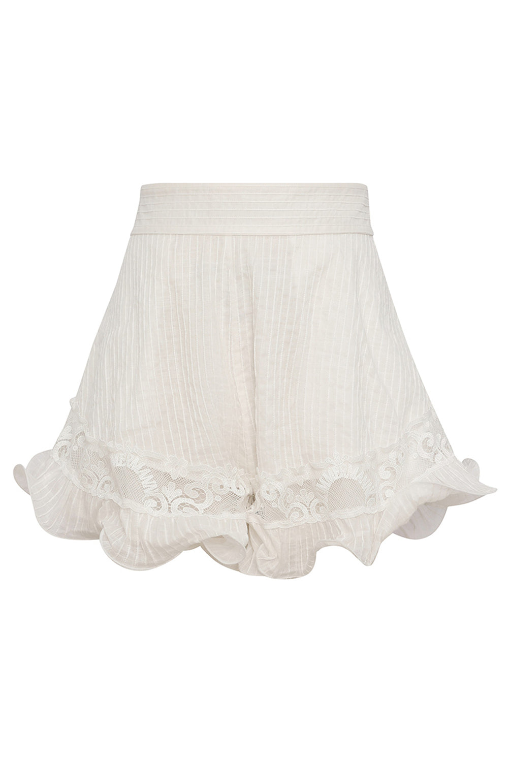 Marigold Pintuck Short-CREAM-0-CLOTHINGPANTSHORT-ZIMMERMANN