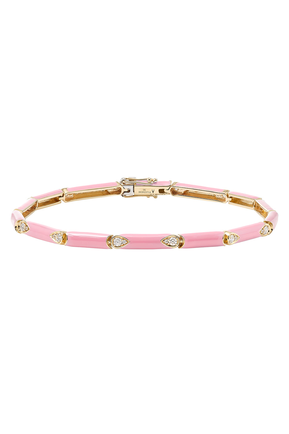 Diamond Nirvana Pink Enamel Bracelet