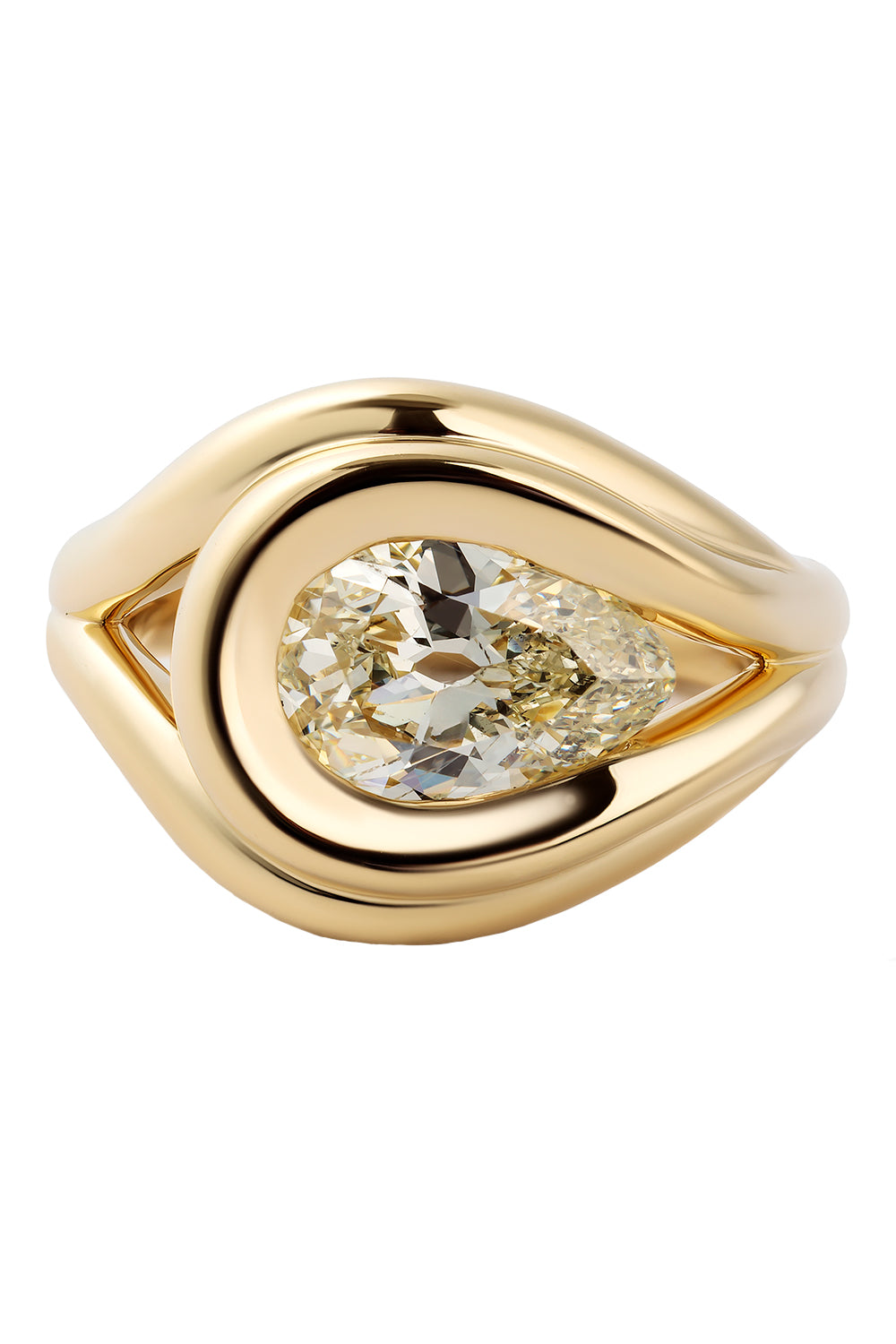 Diamond Pear Endless Lasso Ring