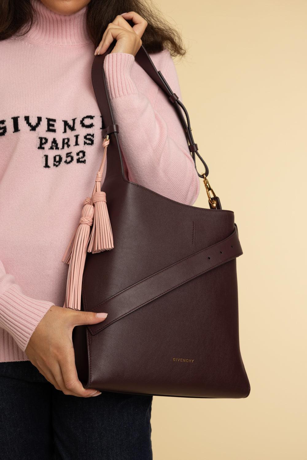 Medium Belted Hobo Bag - Burgundy-BURGUNDY-O/S-HANDBAGSHOULDER-GIVENCHY