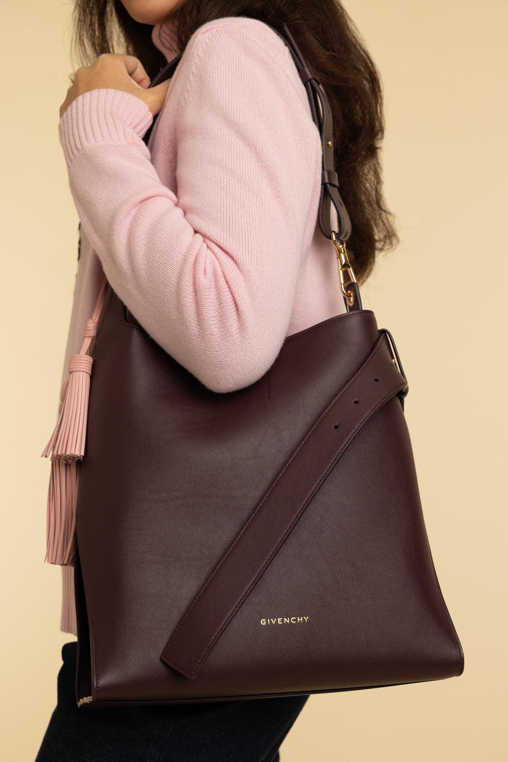 Medium Belted Hobo Bag - Burgundy-BURGUNDY-O/S-HANDBAGSHOULDER-GIVENCHY