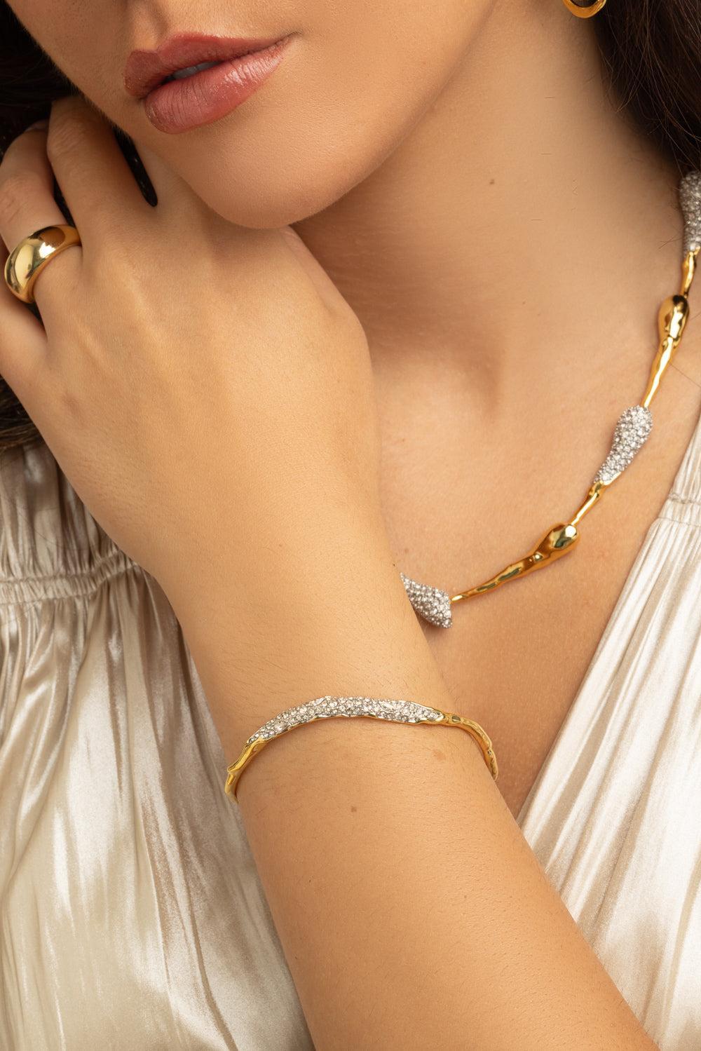 Crystal Solanales Skinny Bangle Bracelet-YELLOW-JEWELRYBOUTIQUEBRACELET O-ALEXIS BITTAR