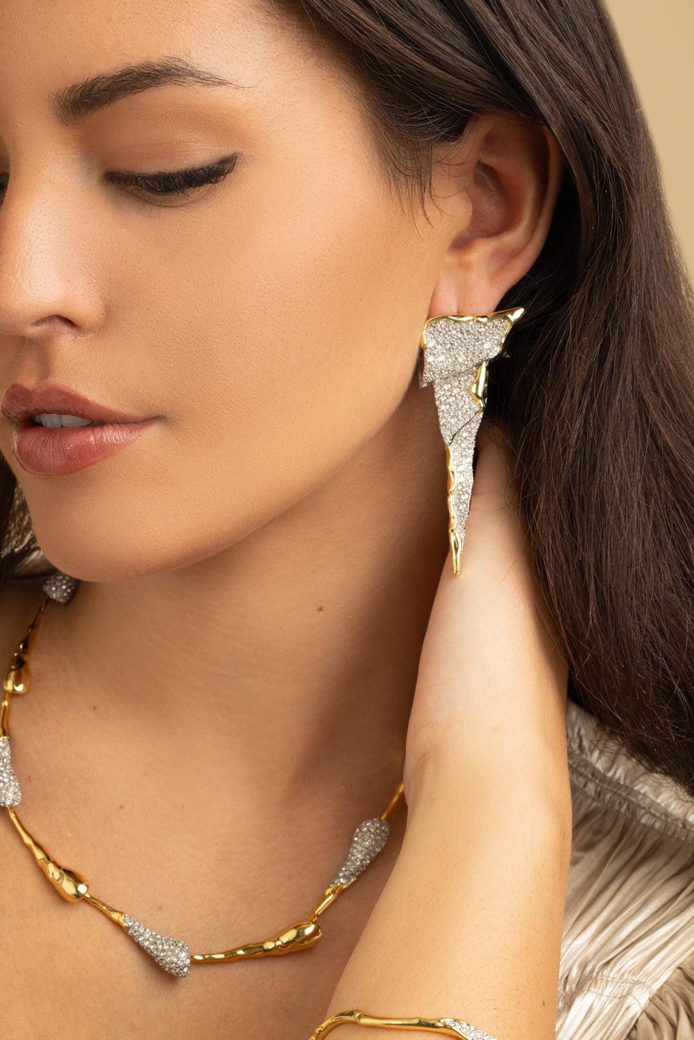 Crystal Solanales Cascade Earrings-YELLOW-JEWELRYBOUTIQUEEARRING-ALEXIS BITTAR