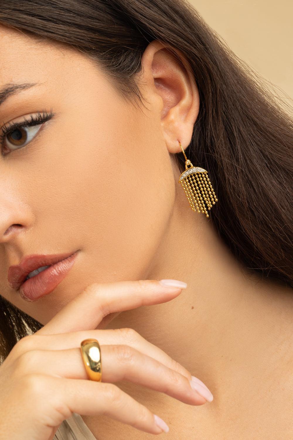 Crystal Petite Solanales Petite Fringe Earrings-YELLOW-JEWELRYBOUTIQUEEARRING-ALEXIS BITTAR