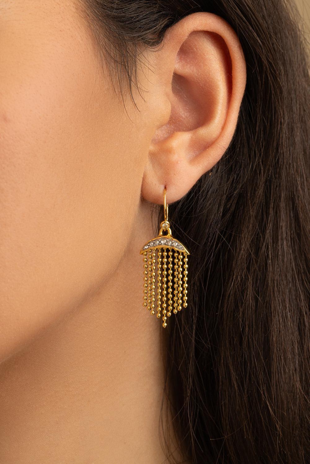 Crystal Petite Solanales Petite Fringe Earrings-YELLOW-JEWELRYBOUTIQUEEARRING-ALEXIS BITTAR