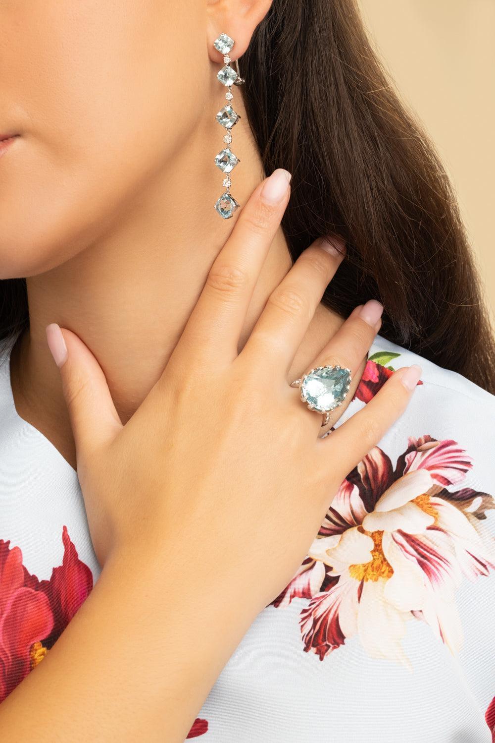 Aquamarine Drop Ring-WHITE GOLD-6.25-JEWELRYFINE JEWELRING-ALEXANDER LAUT