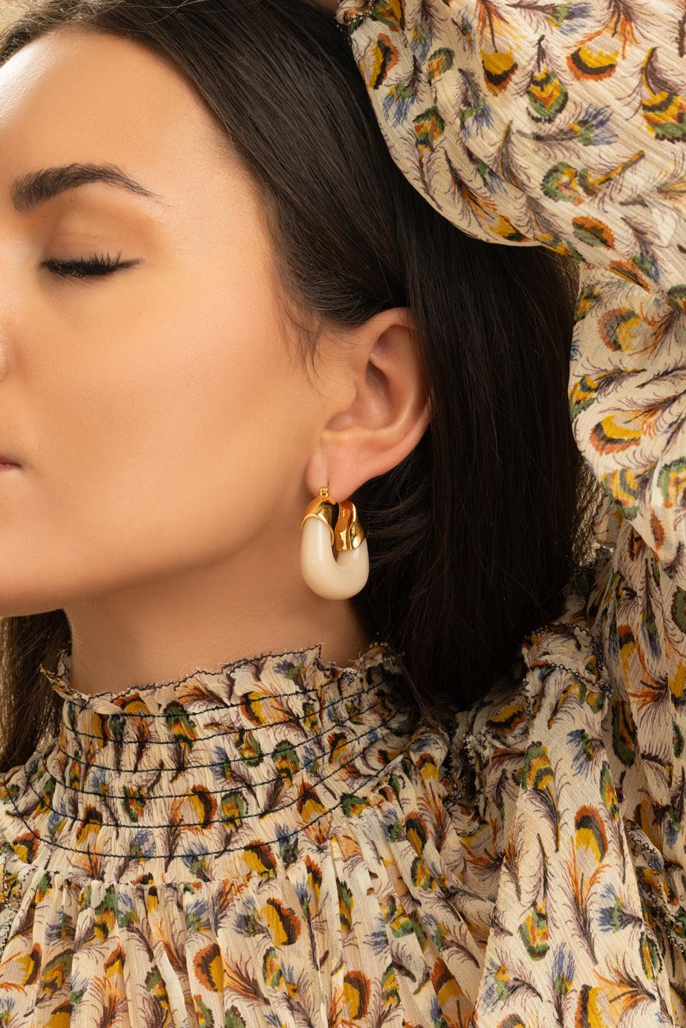 Dove Organic Hoops-DOVE-JEWELRYBOUTIQUEEARRING-LIZZIE FORTUNATO