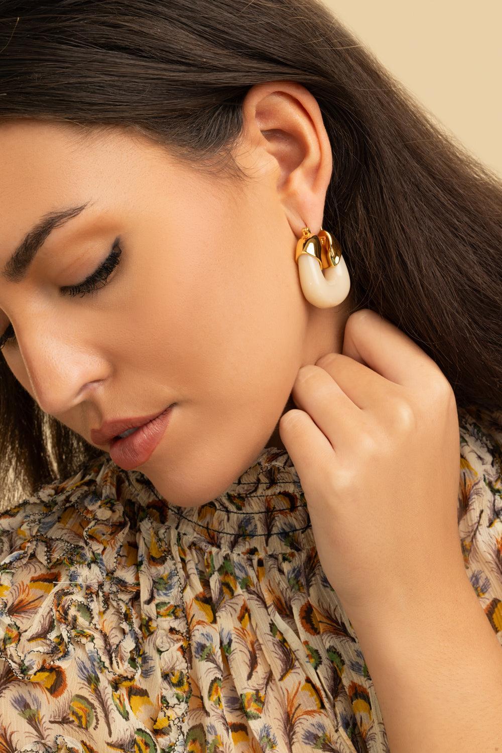 Dove Organic Hoops-DOVE-JEWELRYBOUTIQUEEARRING-LIZZIE FORTUNATO