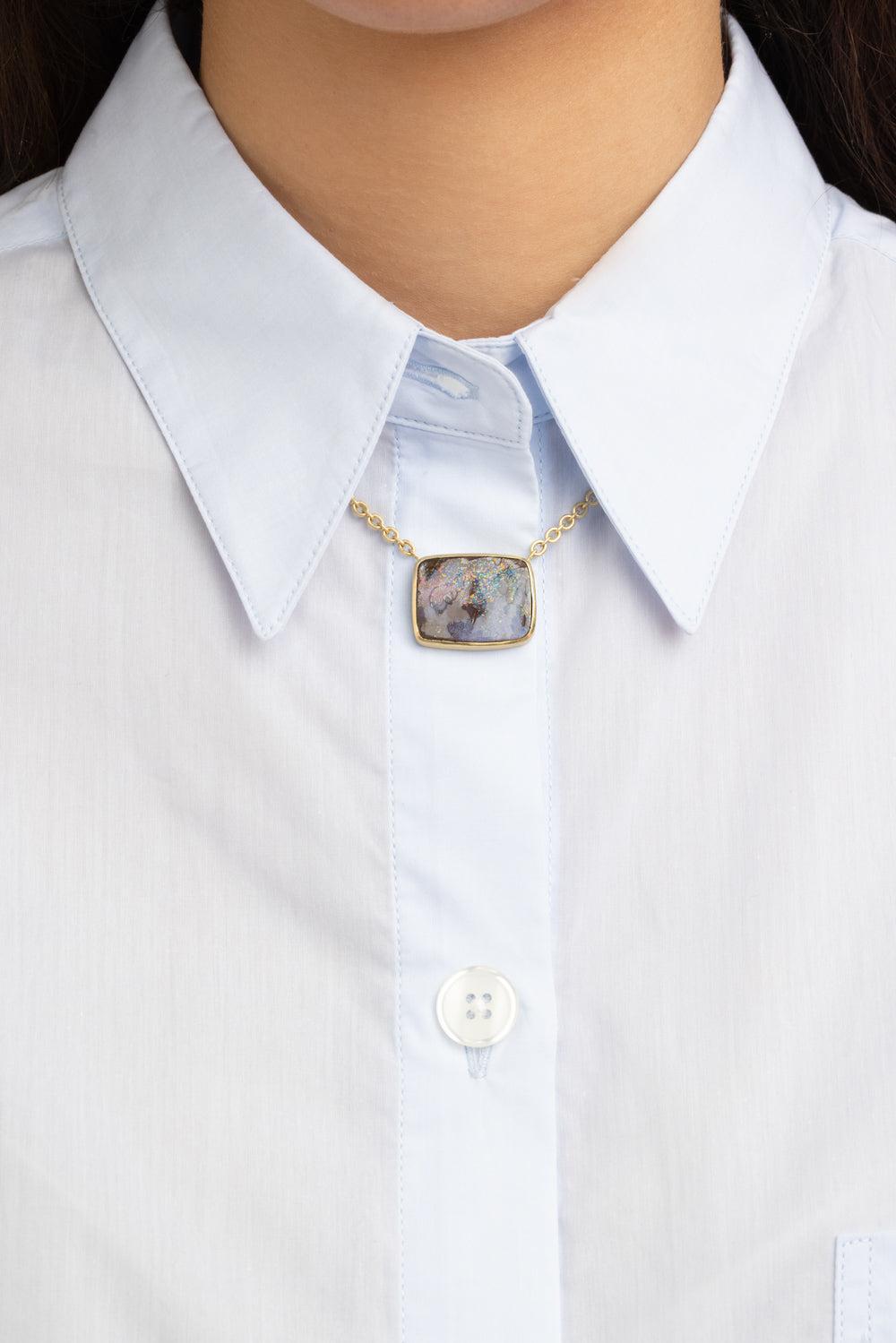 Boulder Opal Constellation Pegasus Necklace-YELLOW GOLD-JEWELRYFINE JEWELNECKLACE O-IRENE NEUWIRTH JEWELRY