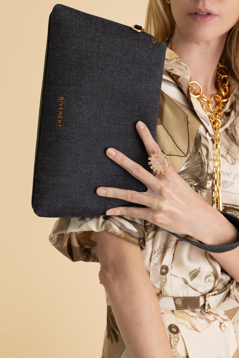 Day Pouch Clutch - Indigo Blue-INDIGOBL-O/S-HANDBAGCLUTCHES-GIVENCHY