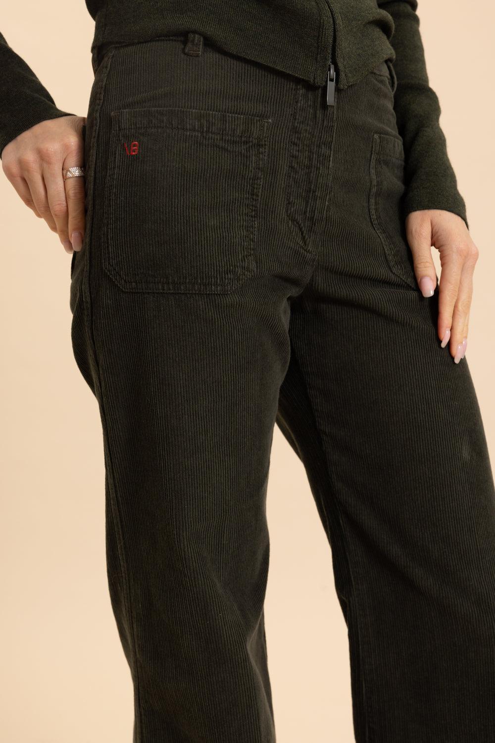 Alina Jean - Khaki Garment Dye-KHKIGRDY-26-CLOTHINGPANTCASUAL-VICTORIA BECKHAM