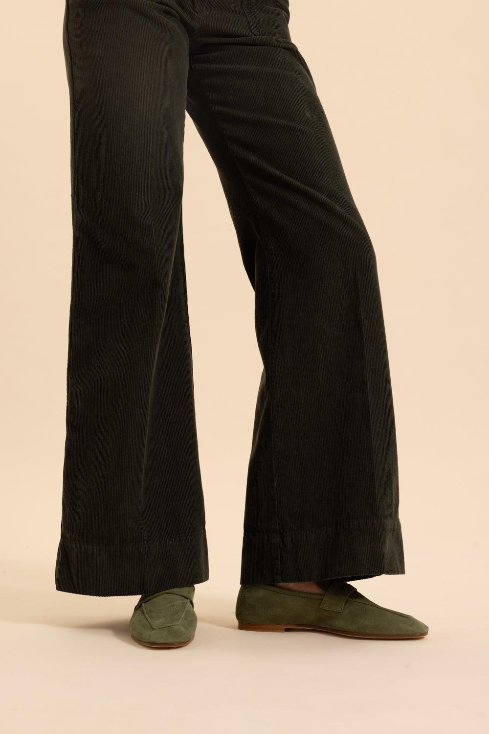 Essenziale Loafers - Khaki Green-KHAKIGRN-36-SHOEFLAT SHOE-SOPHIQUE