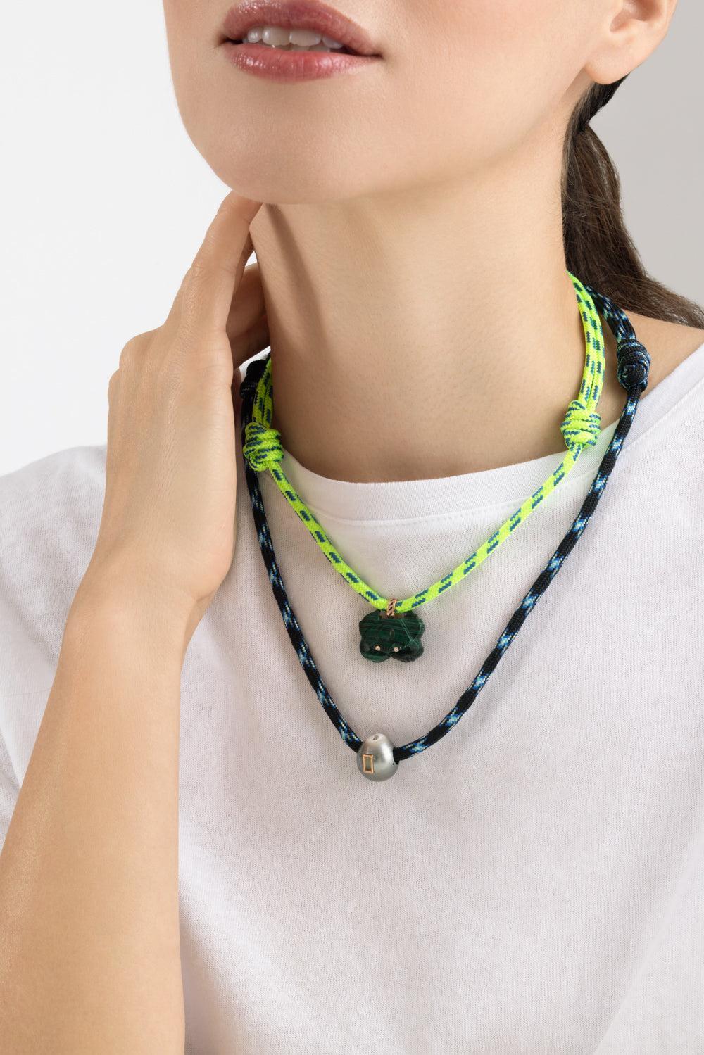Malachite Diamond Carved Crab Pendant-ROSE GOLD-JEWELRYFINE JEWELNECKLACE O-DEZSO BY SARA BELTRAN