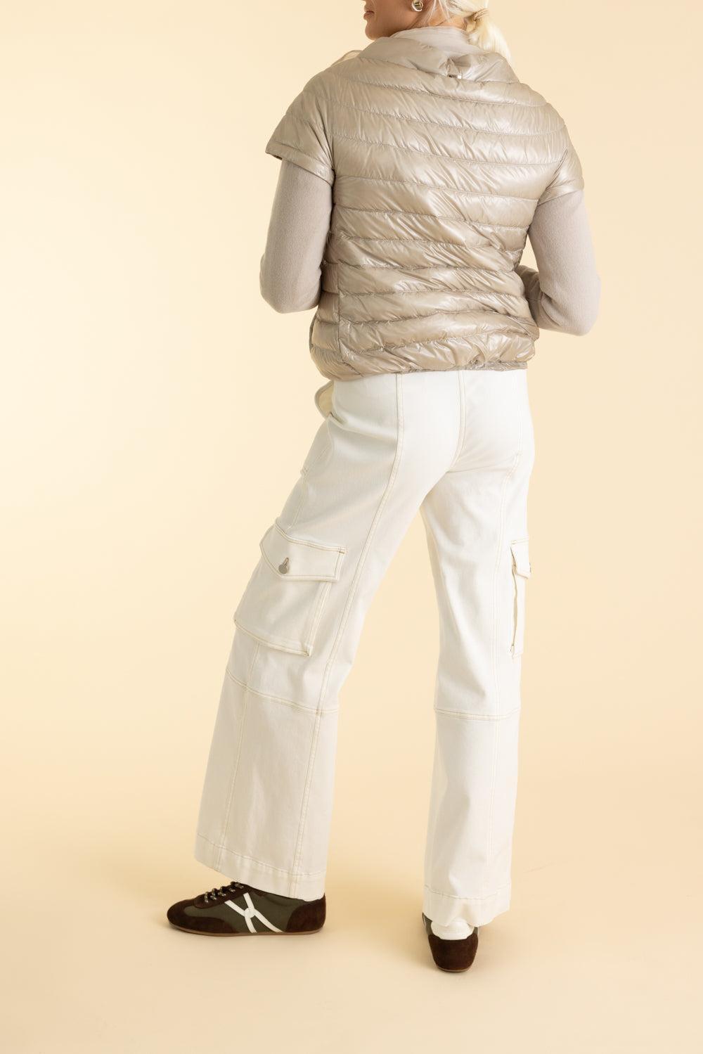 Iconico Emilia Cap Sleeve - Champagne-CHANTILLY-38-CLOTHINGJACKETCASUAL-HERNO