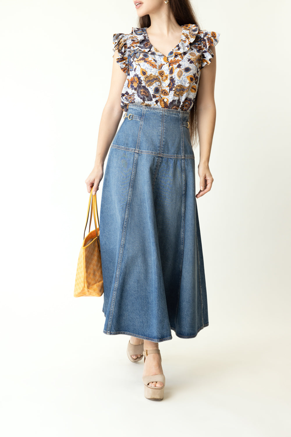 The Brigette Skirt - Danube-DANUBE-2-CLOTHINGSKIRTMIDI-ULLA JOHNSON